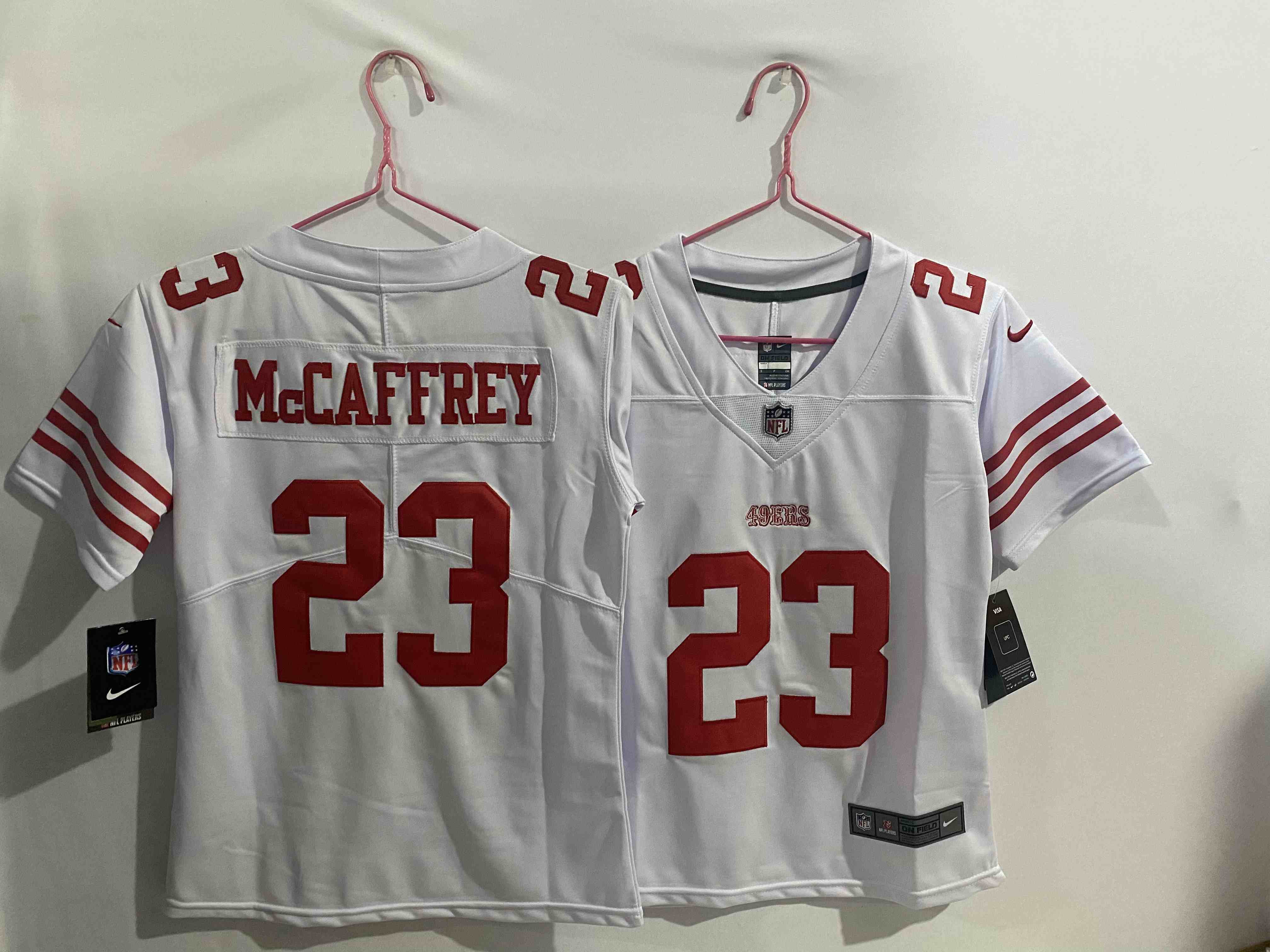Women's San Francisco 49ers #23 Christian McCaffrey White Limited Jersey 2