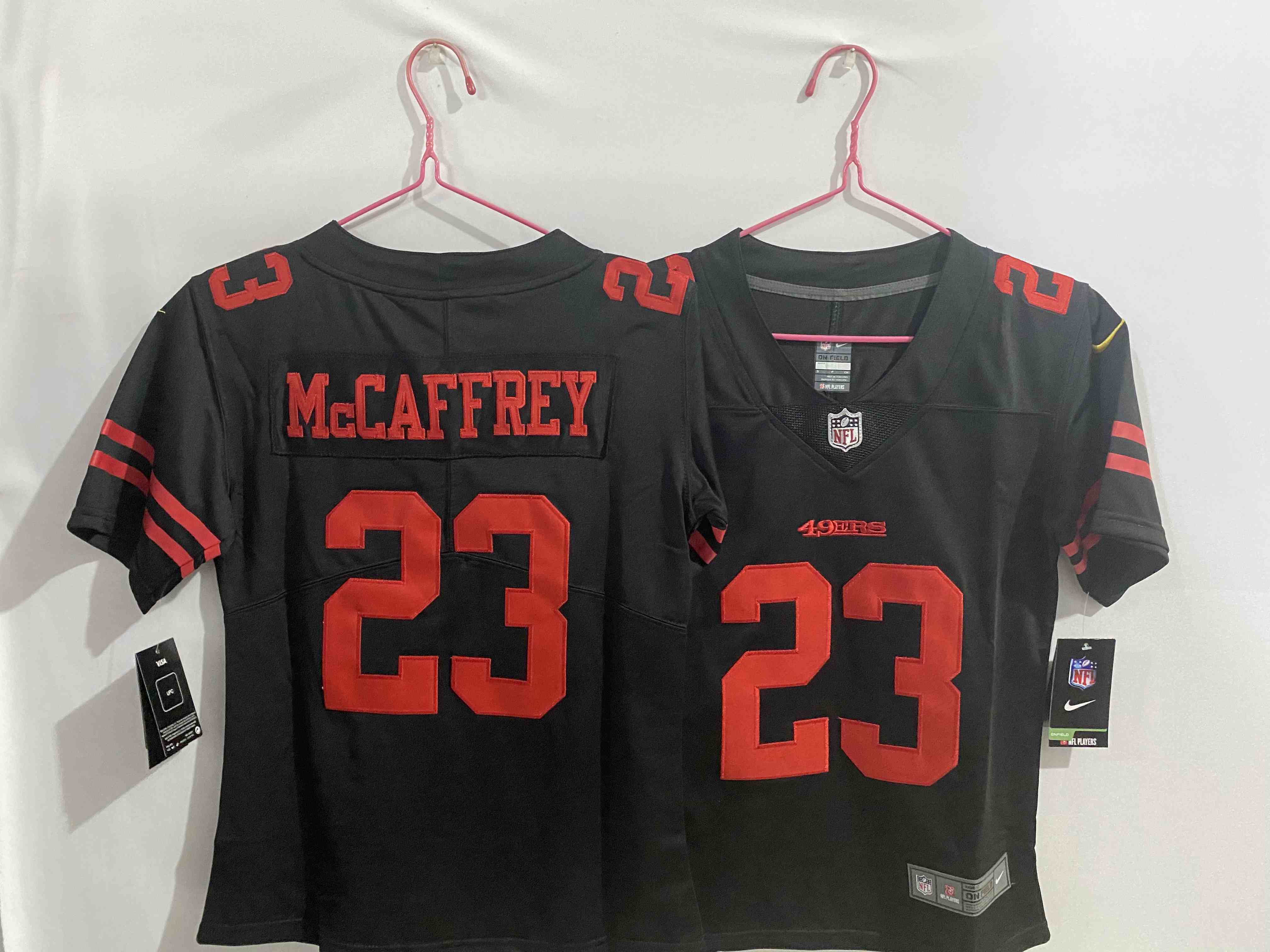 Women's San Francisco 49ers #23 Christian McCaffrey Black Limited Jersey