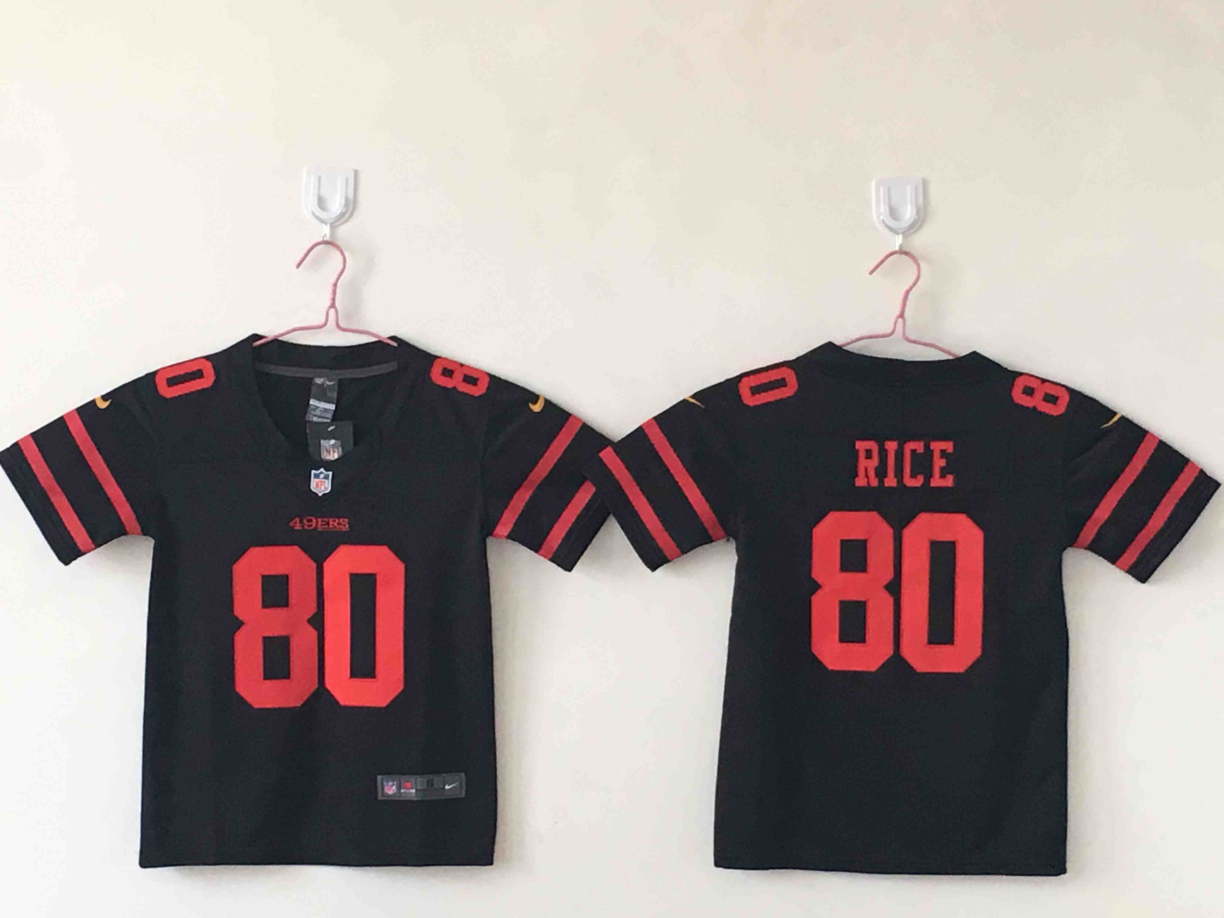 Youth NFL San Francisco 49ers #80 Jerry Rice Black Vapor Untouchable Limited Stitched Jersey