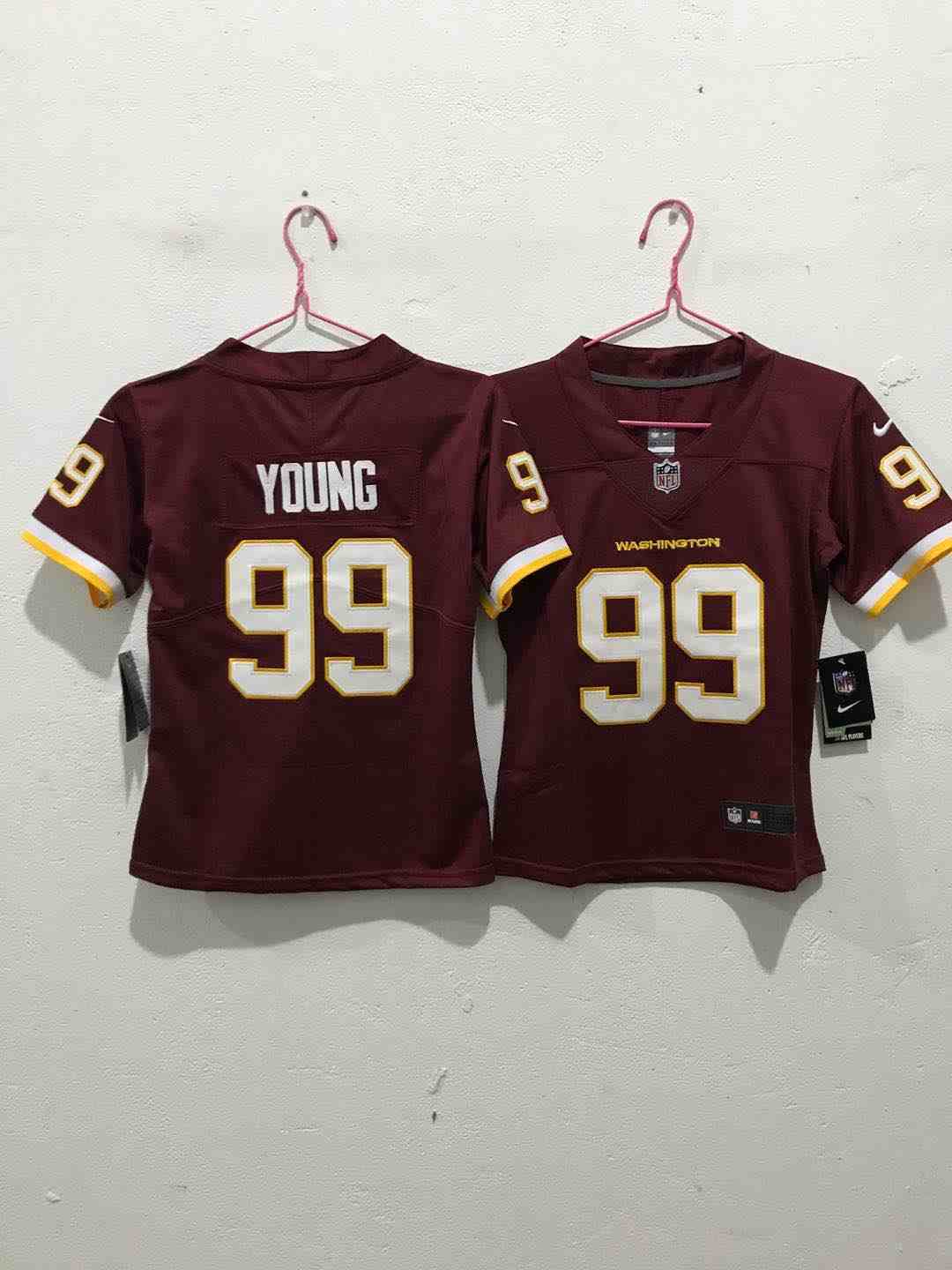 Youth Washington Redskins 99 Chase Young red Limited Jerseys