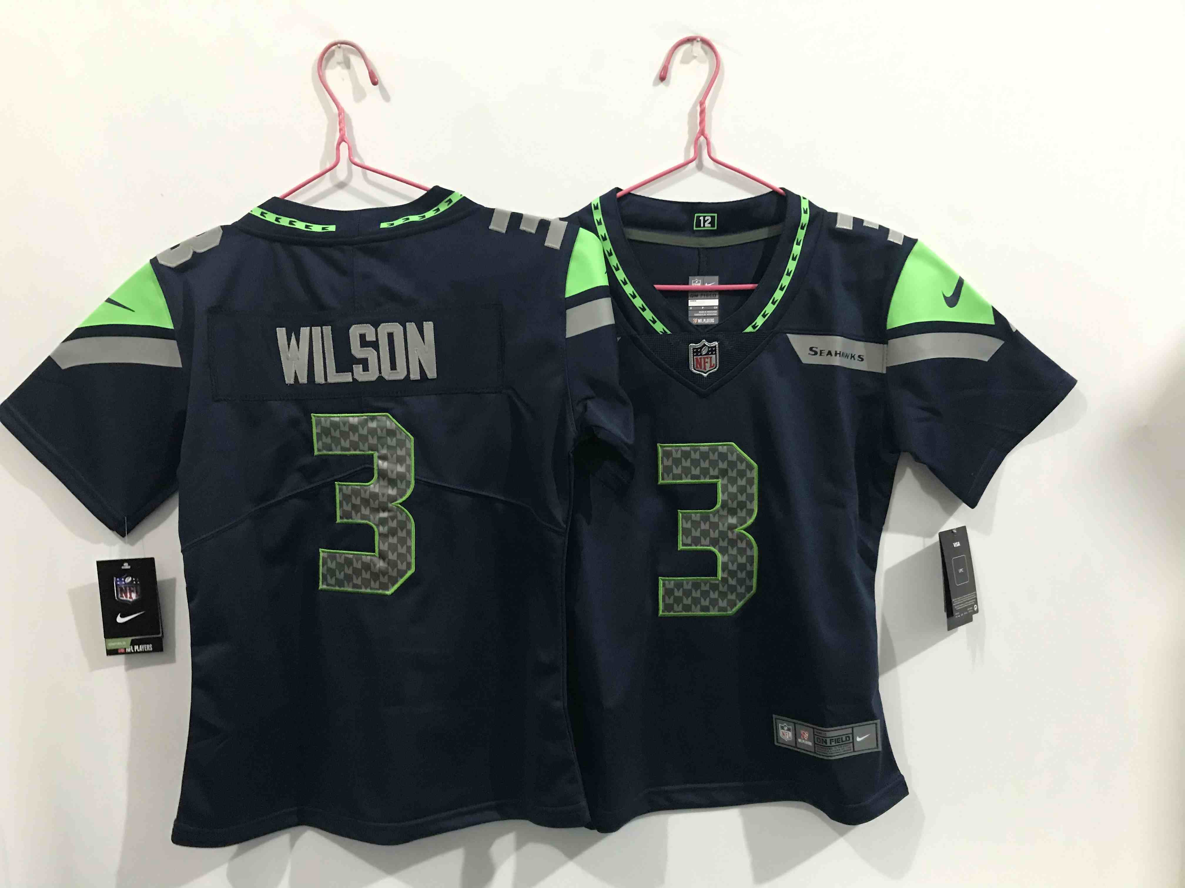 Youth Seattle Seahawks #3 Russell Wilson Navy Untouchable Limited Stitched Jersey