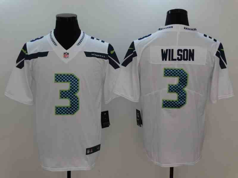 Men's Seattle Seahawks #3 Russell Wilson White Season Vapor Untouchable Limited Stitched NFL Jersey