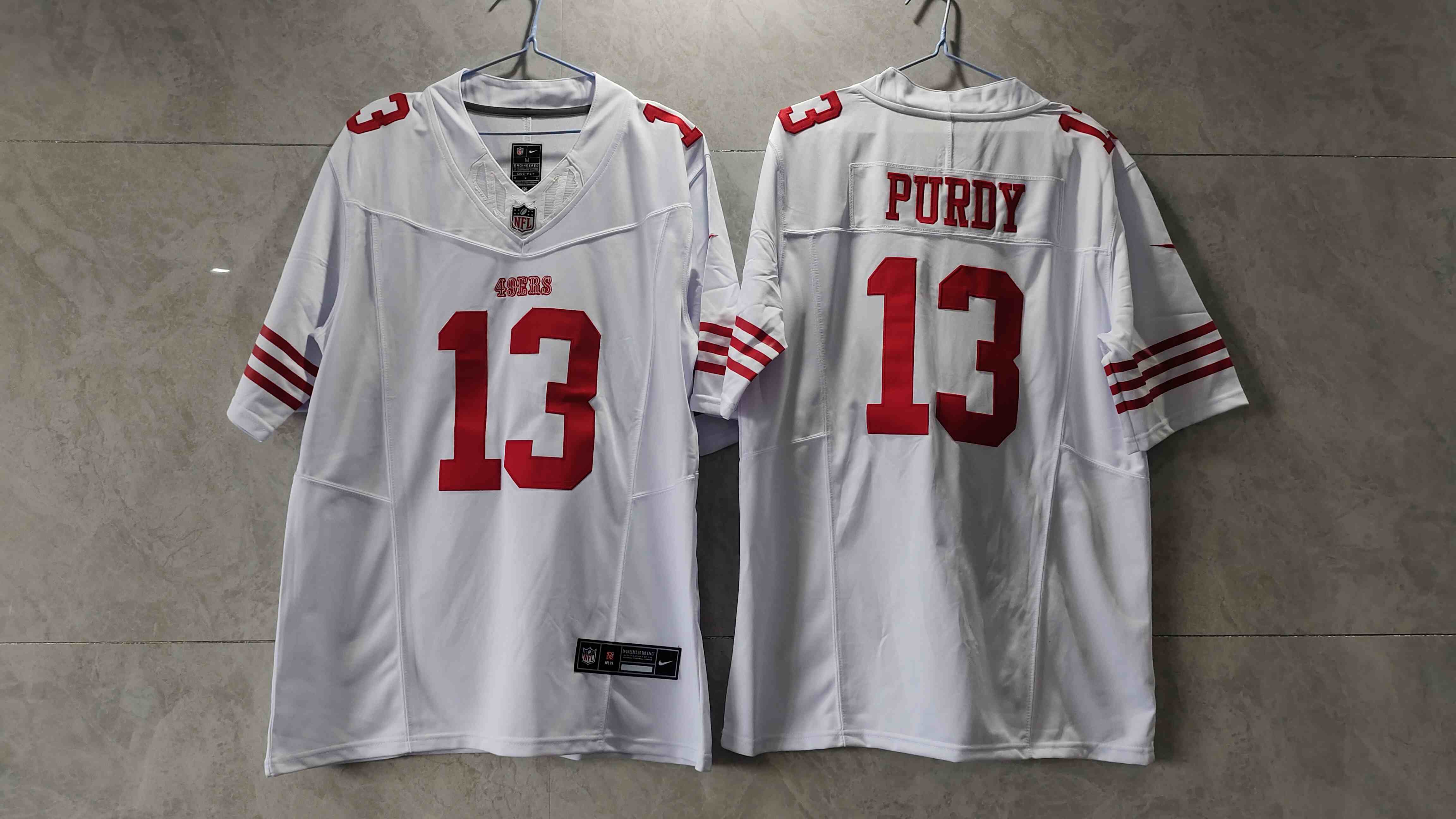 Men's San Francisco 49ers #13 Brock Purdy white 2023 F.U.S.E. Vapor Untouchable Limited Stitched Football Jersey