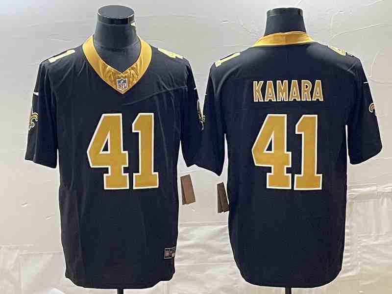 Men's New Orleans Saints #41 Alvin Kamara  Nike Black Vapor F.U.S.E. Limited Jersey