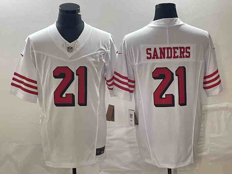 Men's San Francisco 49ers #21 Deion Sanders White 2023 F.U.S.E. Vapor Untouchable Limited Stitched Football Jersey 2