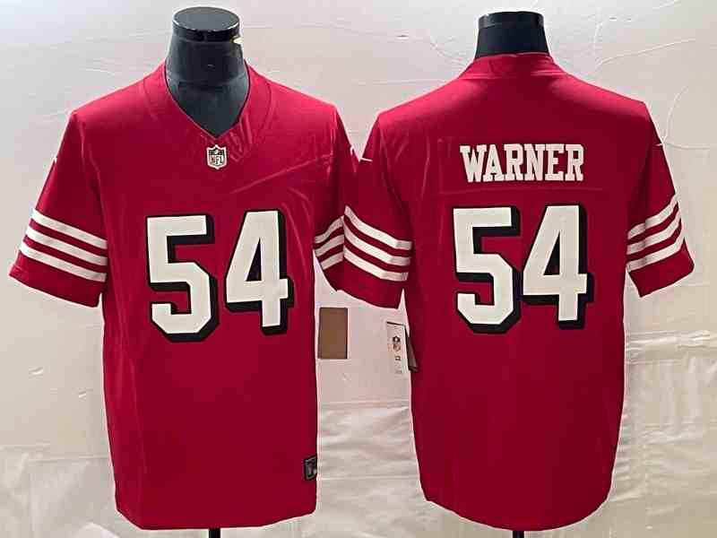 Men's San Francisco 49ers #54 Fred Warner Red 2023 F.U.S.E. Vapor Untouchable Limited Stitched Football Jersey 2