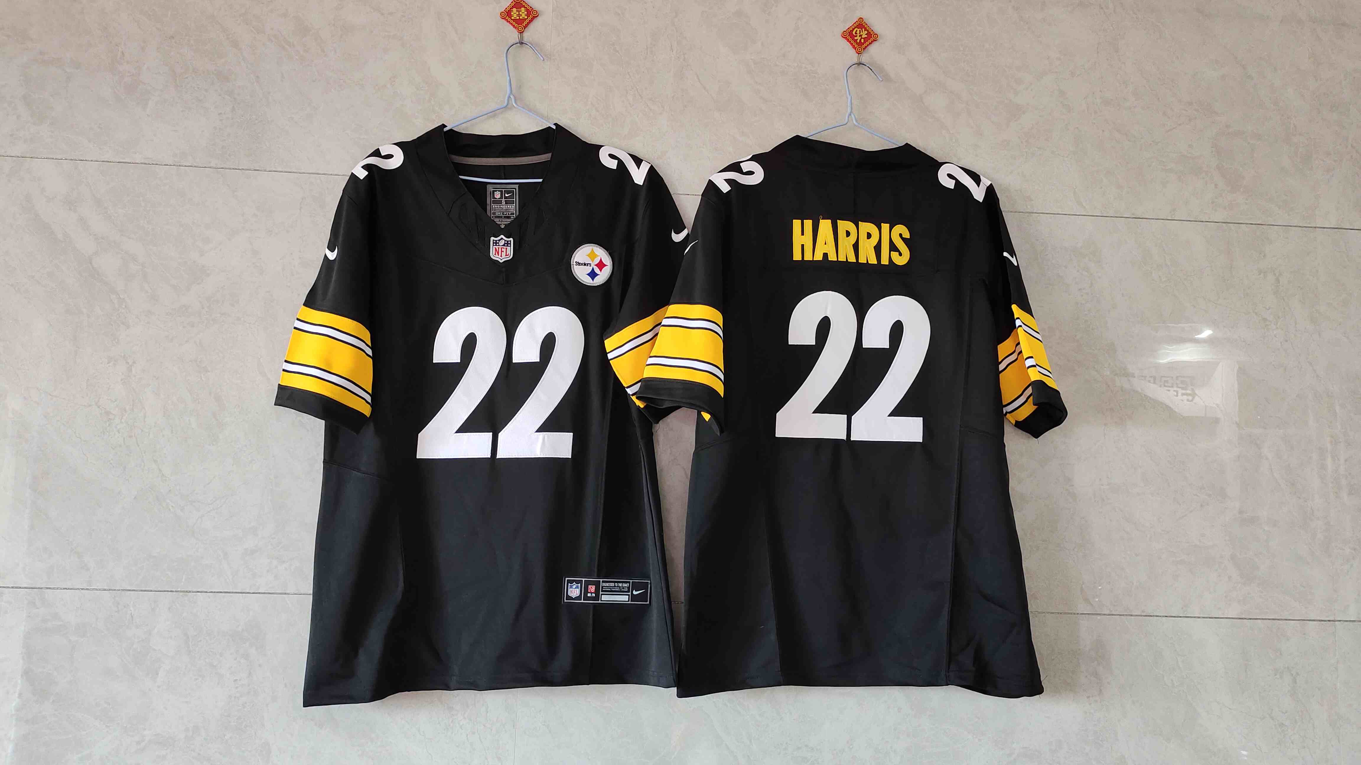 Men's Pittsburgh Steelers #22 Najee Harris Black 2023 F.U.S.E. Vapor Untouchable Limited Stitched Jersey