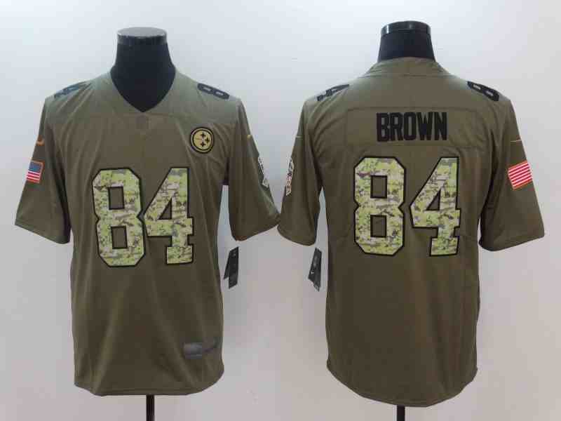 Men Pittsburgh Steelers 84 Antonio Brown Salute To Service Limited Player Jersey
