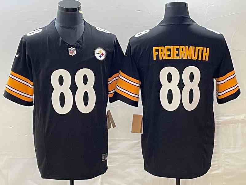 Men's Pittsburgh Steelers #88 Pat Freiermuth Black 2023 F.U.S.E. Vapor Untouchable Limited Stitched Jersey