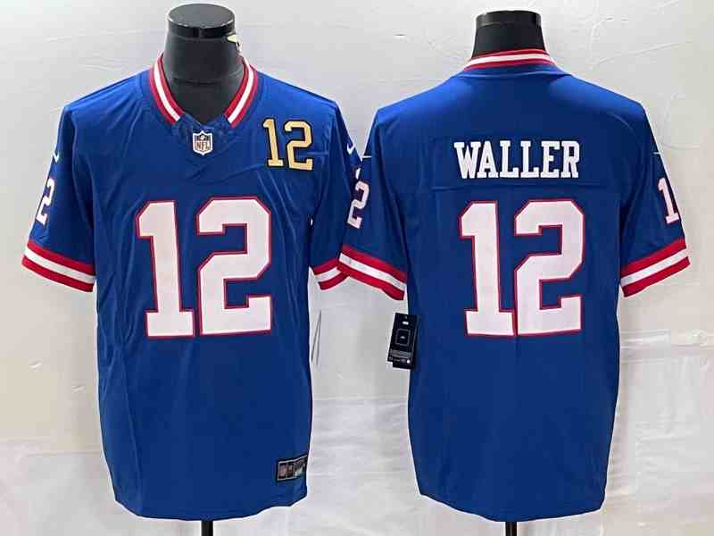 Men's New York Giants #12 Darren Waller  Royal  Classic 2023 F.U.S.E. Vapor Untouchable Limited Stitched Jersey