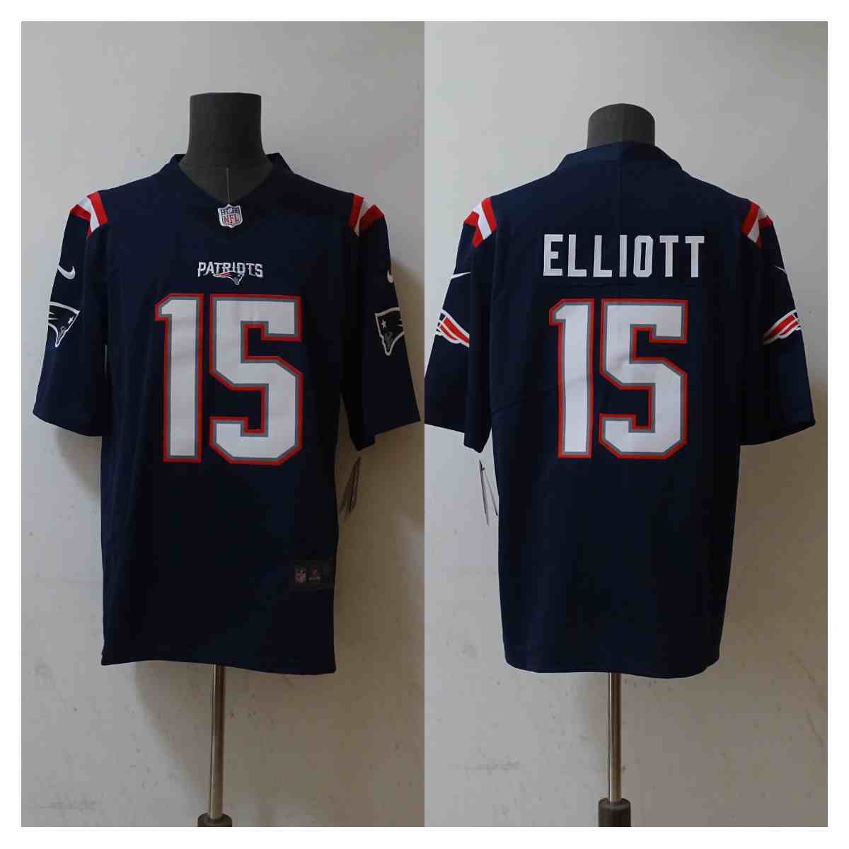 Men's New England Patriots #15 Ezekiel Elliott Navy Vapor Untouchable Stitched Jersey