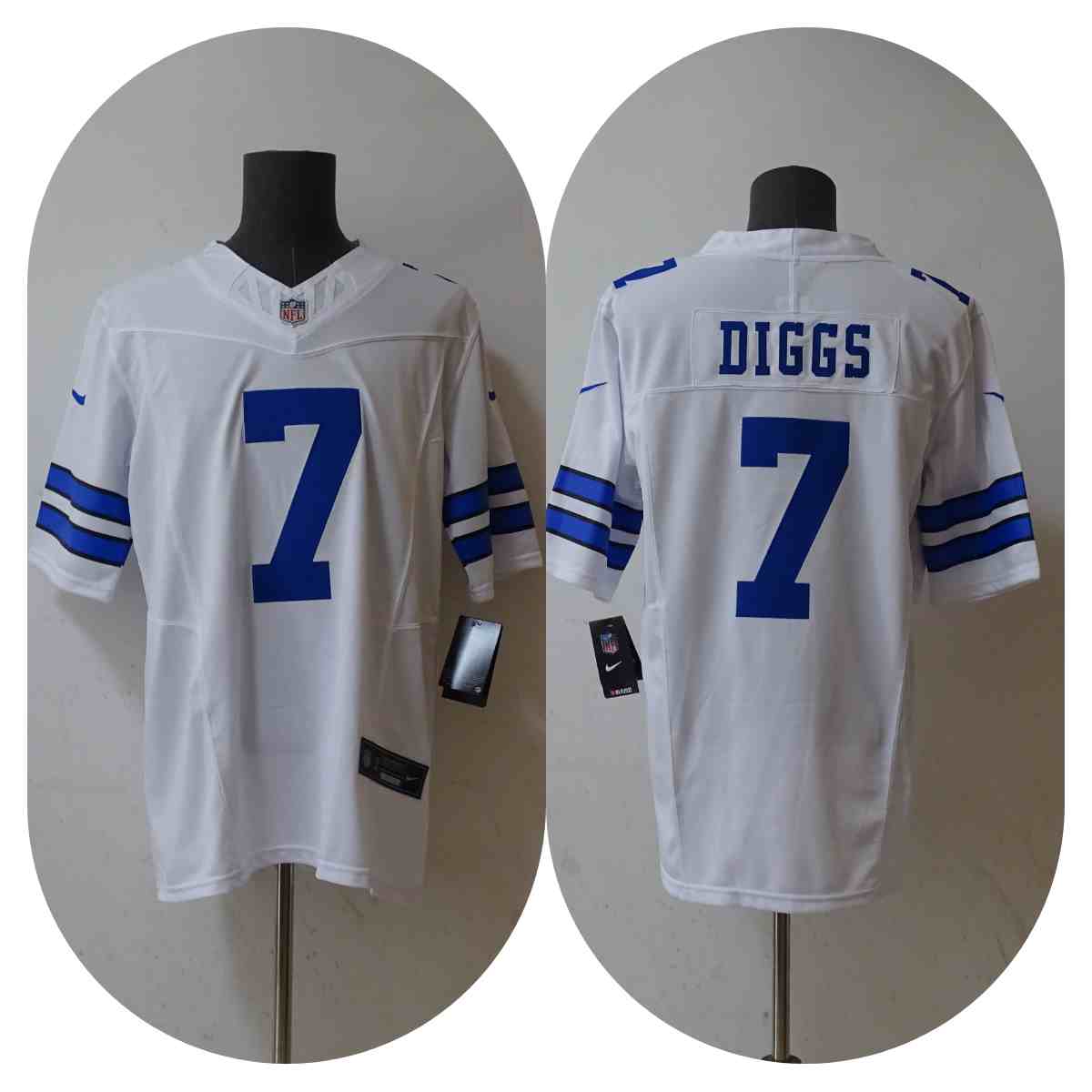Men's Dallas Cowboys #7 Trevon Diggs White 2023 F.U.S.E. Limited Stitched Football Jersey