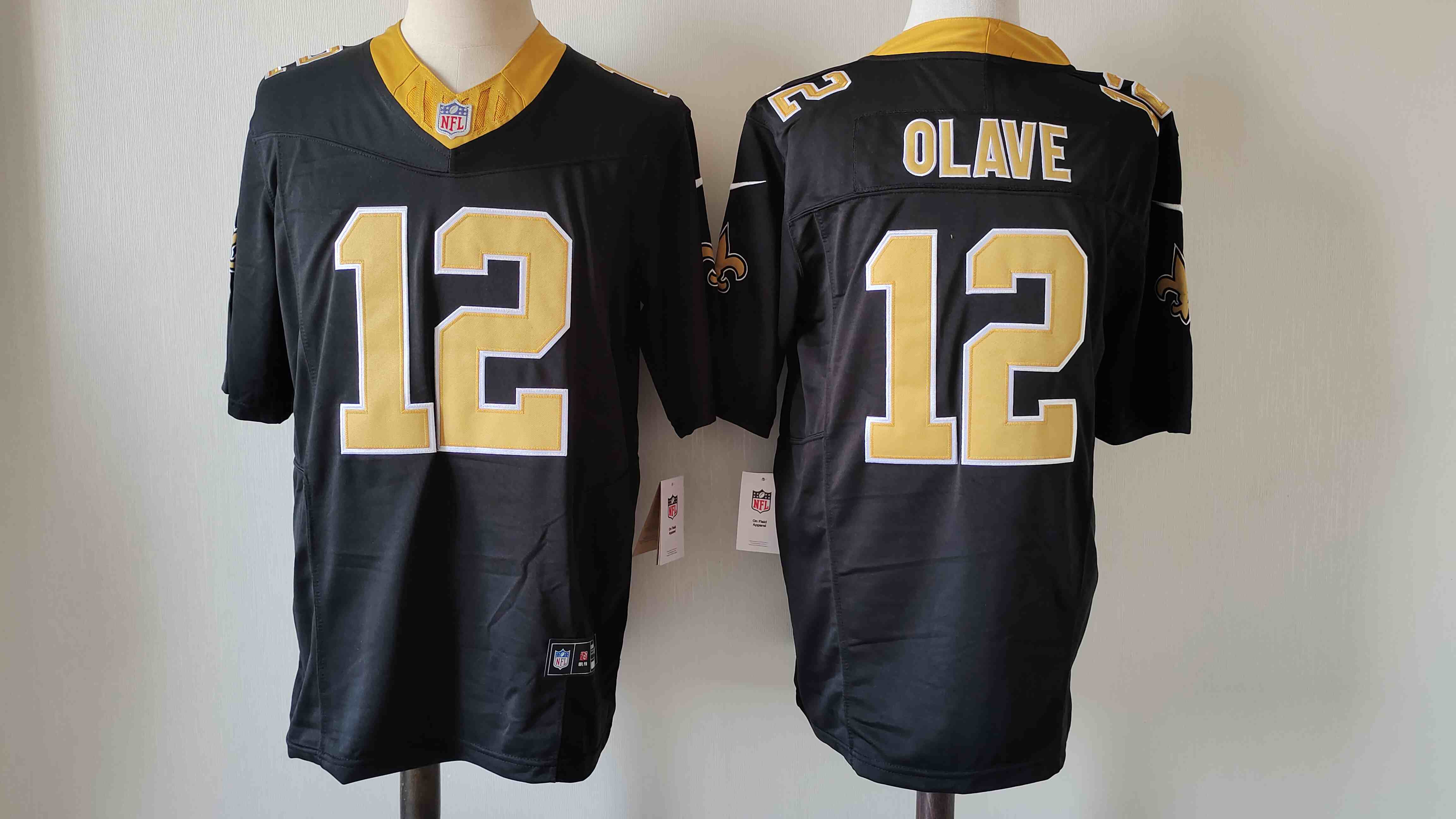 Men's New Orleans Saints #12 Chris Olave Black Vapor F.U.S.E. Limited Jersey