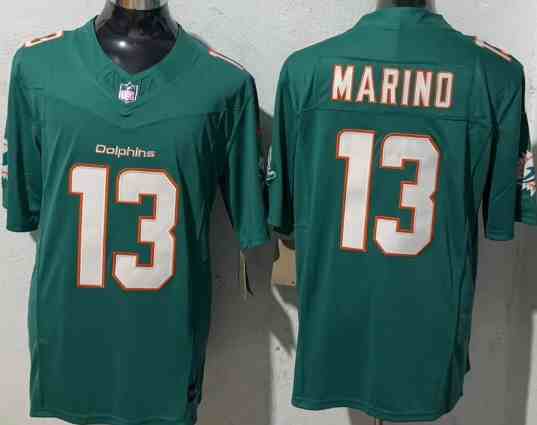 Men's Miami Dolphins #13 Dan Marino Aqua F.U.S.E. Vapor Untouchable Limited Stitched Jersey