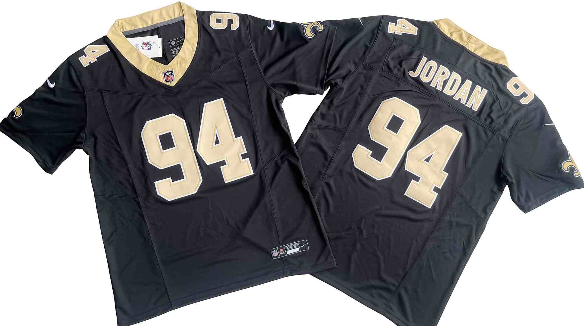 Men's New Orleans Saints #94 Cameron Jordan Black Vapor F.U.S.E. Limited Jersey