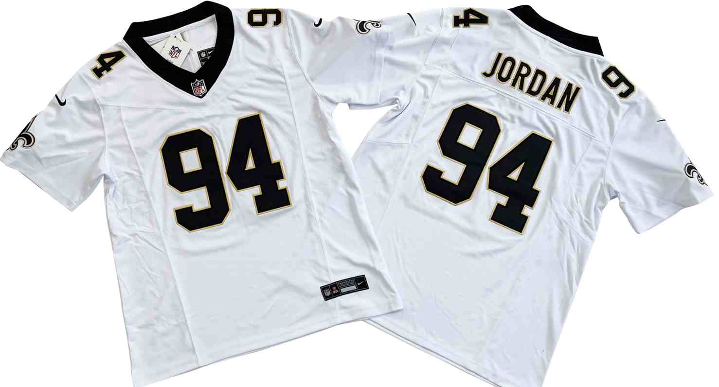 Men's New Orleans Saints #94 Cameron Jordan White Vapor F.U.S.E. Limited Jersey