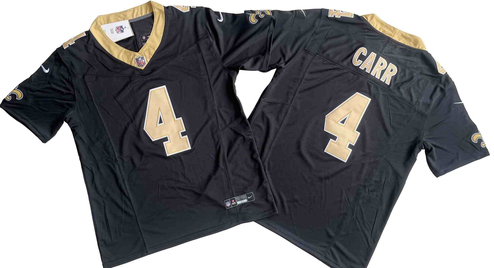 Men's New Orleans Saints #4 Derek Carr Black Vapor F.U.S.E. Limited Jersey