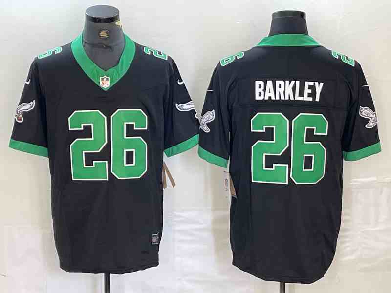 Men's Philadelphia Eagles #26 Saquon Barkley  Black F.U.S.E. Vapor Untouchable Stitched Football Jersey