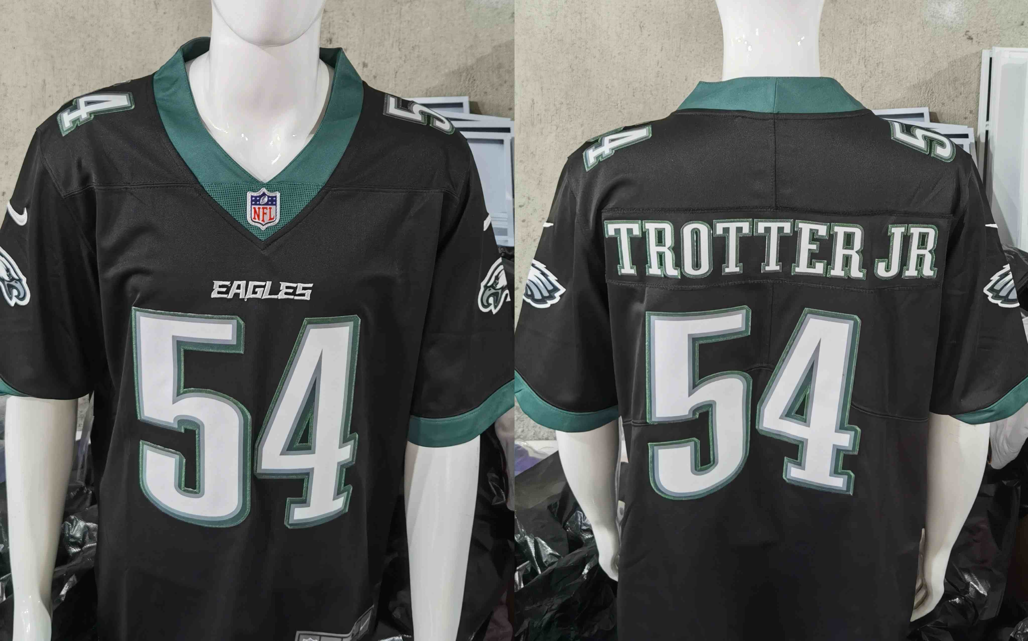 Men's Philadelphia Eagles #54 Jeremiah Trotter Jr Black Vapor Untouchable Limited Football Stitched Jersey