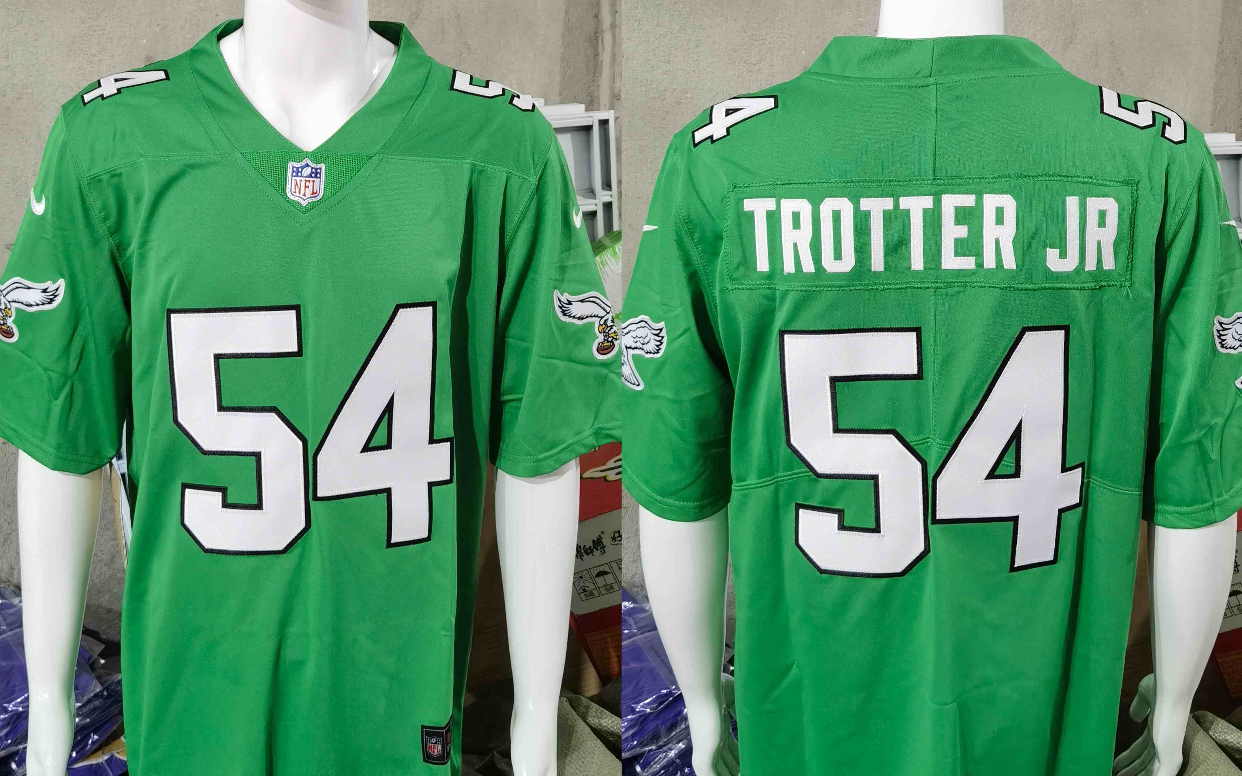 Men's Philadelphia Eagles #54 Jeremiah Trotter Green Vapor Untouchable Limited Football Stitched Jersey