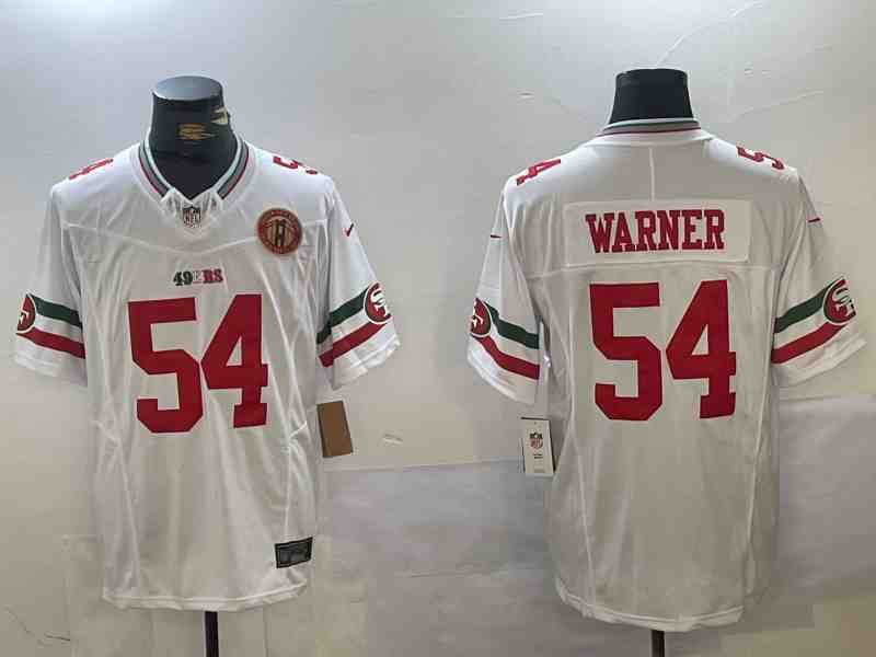 Men's San Francisco 49ers #54 Fred Warner White F.U.S.E. Mexico With Gate Bridge Patch Vapor Limited Stitched Football Jersey