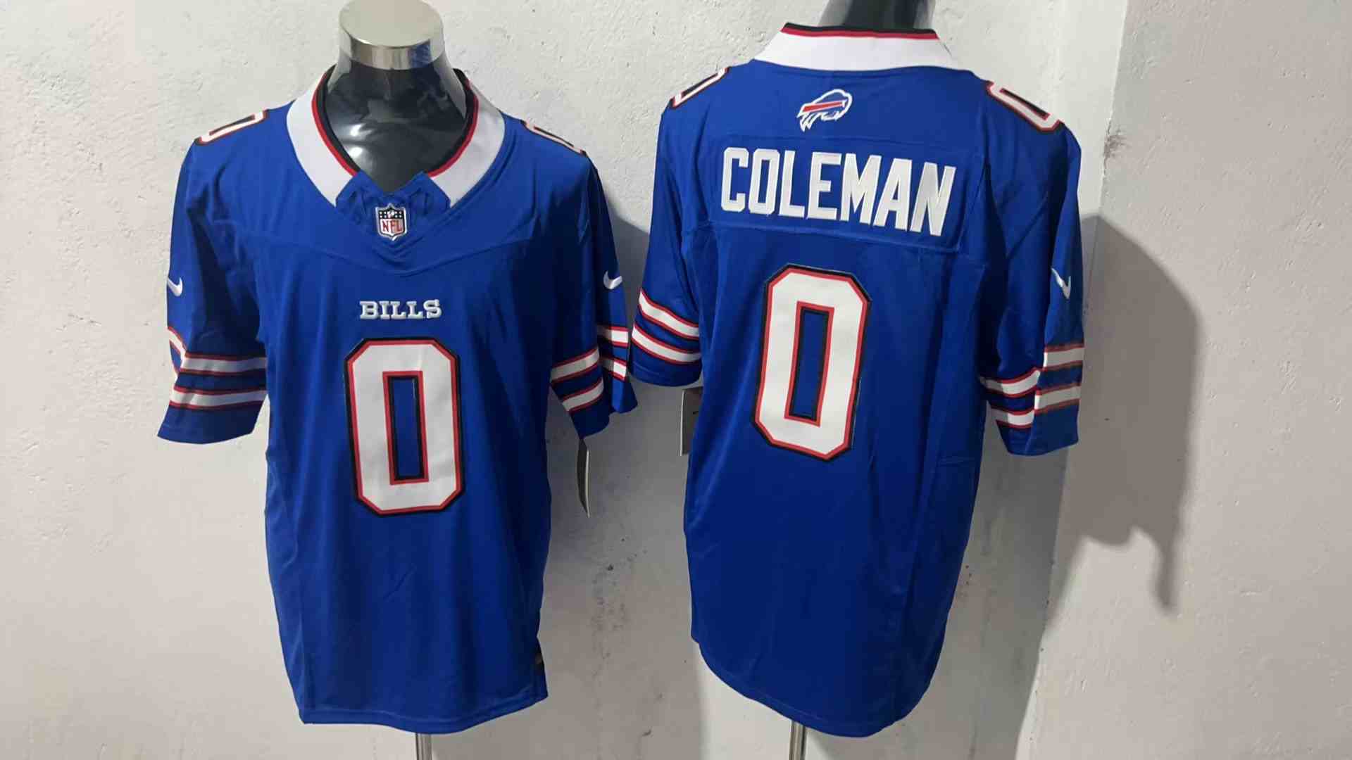 Men's Buffalo Bills #0 Keon Coleman Blue 2024 Draft F.U.S.E. Vapor Untouchable Limited Football Stitched Jersey