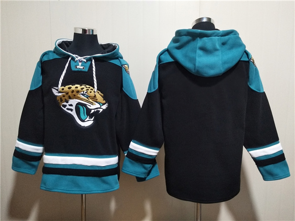 Men's Jacksonville Jaguars Blank Black Ageless Must-Have Lace-Up Pullover Hoodie