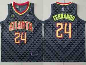 Mens Nba Atlanta Hawks #24 Bruno Fernando Black Nike Icon Edition Jersey