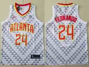 Mens Nba Atlanta Hawks #24 Bruno Fernando White Nike Association Edition Jersey