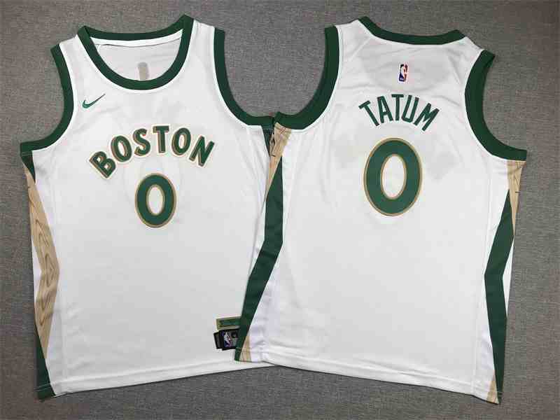 Youth Boston Celtics #0 Jayson Tatum 2023-24 White City Edition Swingman Jersey