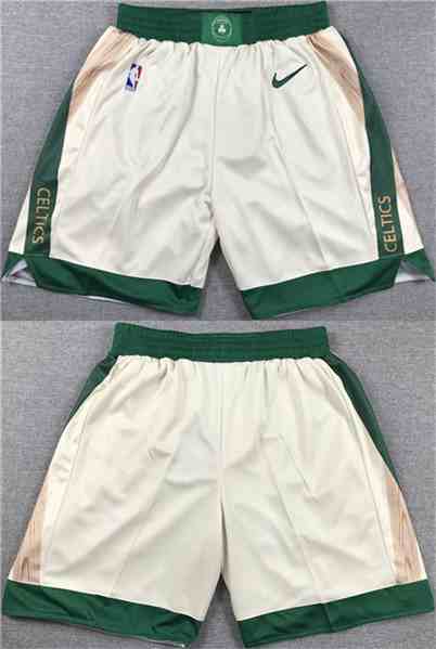 Men's Boston Celtics White Shorts