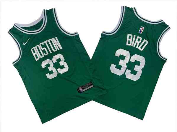 Men's Boston Celtics #33 Larry Bird Green Stitched Basketball Jersey