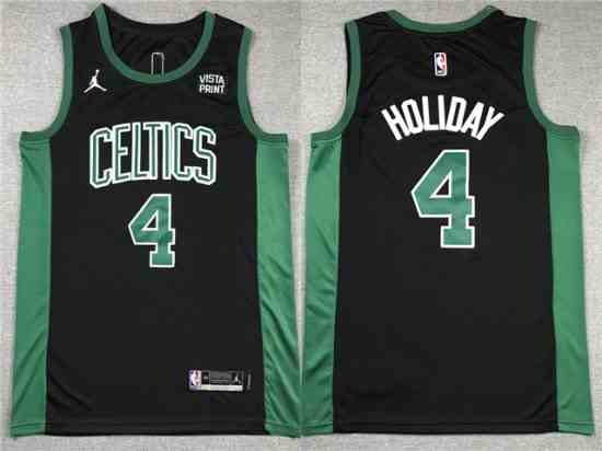 Men's Boston Celtics #4 Jrue Holiday Black 2023 Association Edition Stitched Basketball Jersey