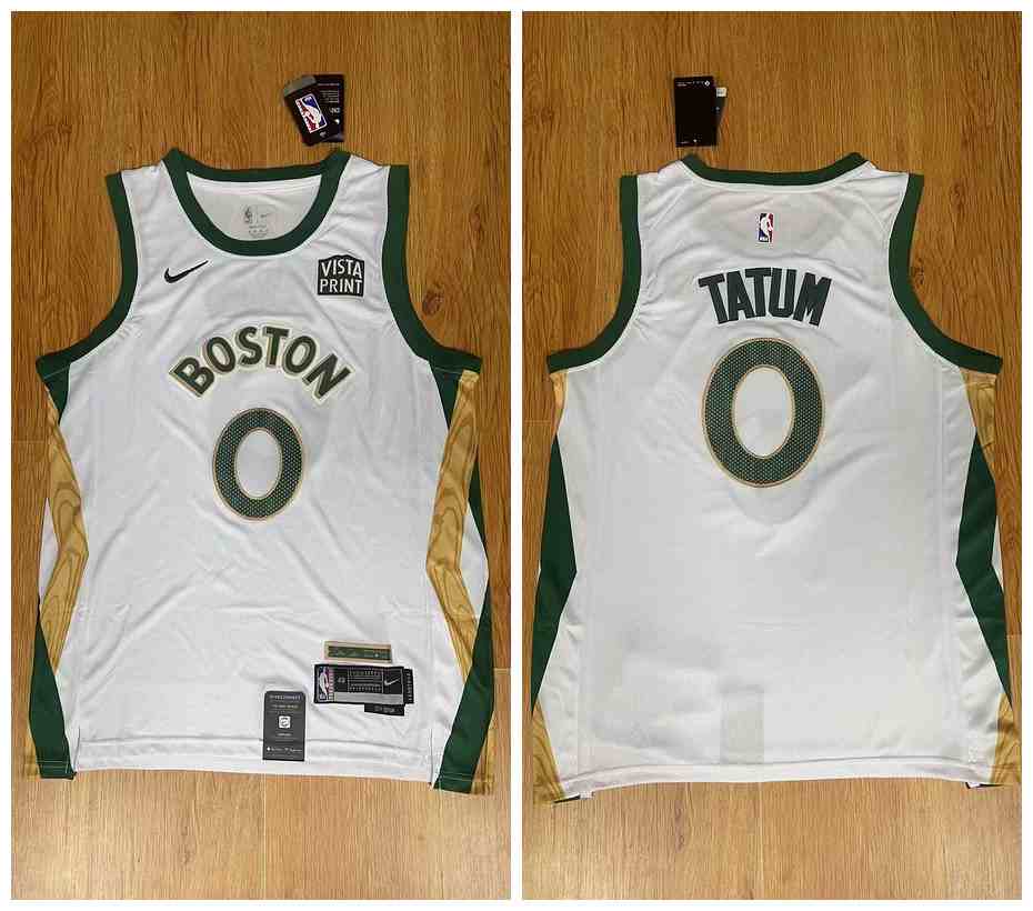 Men's Boston Celtics #0 Jayson Tatum White 2023-24 City Edition Stitched Basketball Jersey