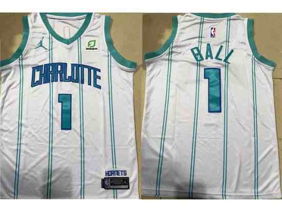 Charlotte Hornets #1 LaMelo Ball White Swingman Jersey