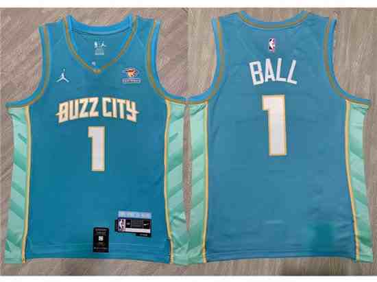 Charlotte Hornets #1 LaMelo Ball 2023-24 Teal City Edition Swingman Jersey