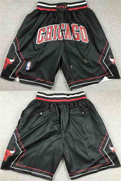 Men's Chicago Bulls Black Shorts  001