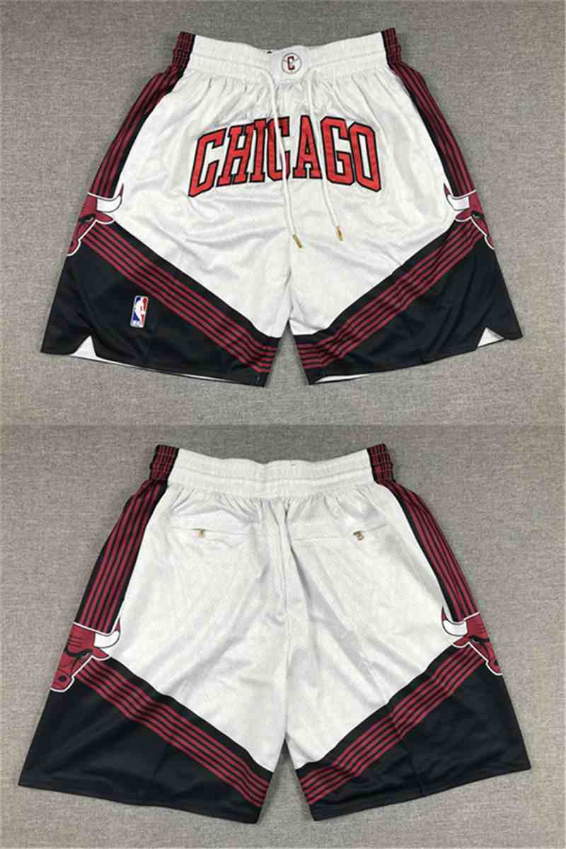 Men's Chicago Bulls  2022-23 City Edition White Shorts