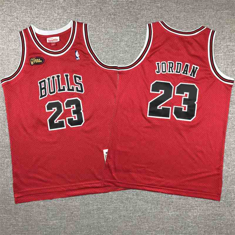Youth Chicago Bulls #23 Michael Jordan Finals 1997-98 Red Hardwood Classics Jersey