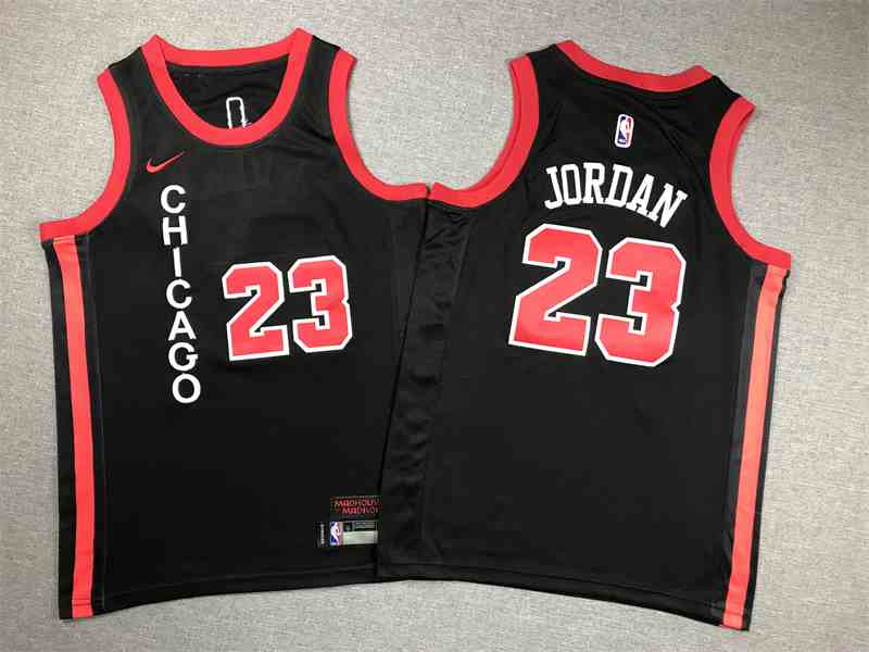 Youth Chicago Bulls #23 Michael Jordan Black 202324 City Edition Stitched Basketball Jersey