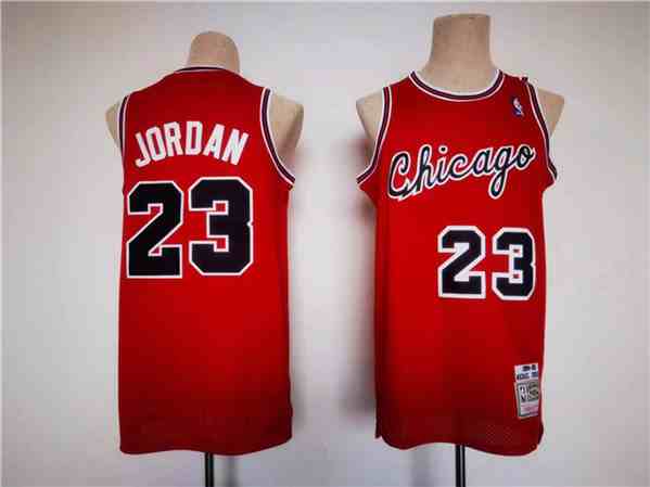 Men's Chicago Bulls #23 Michael Jordan Red Stitched Jersey