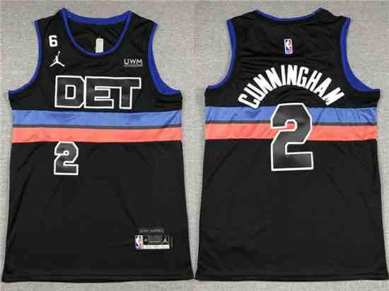 Detroit Pistons #2 Cade Cunningham 2022-23 Black Statement Swingman Jersey