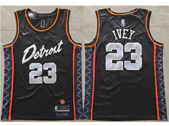 Detroit Pistons #23 Jaden Ivey 2023-24 Black City Edition Swingman Jersey
