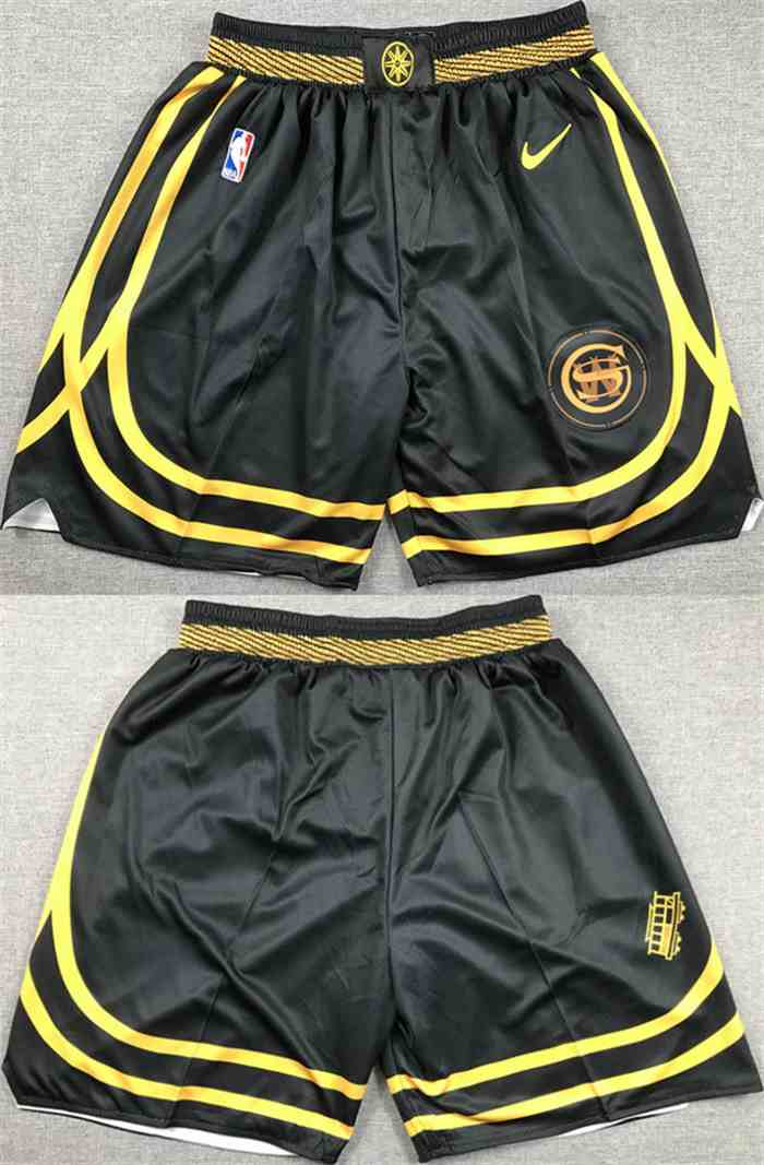 Men's Golden State Warriors Black City Edition Shorts(