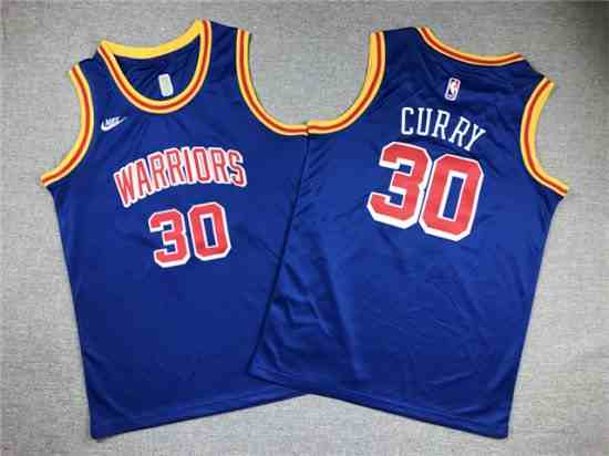 Youth Golden State Warriors #30 Stephen Curry 2021-22 Blue Classic Edition Swingman Jersey