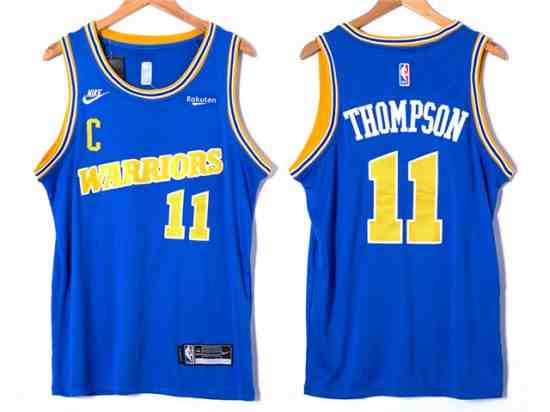 Golden State Warriors #11 Klay Thompson 2022-23 Blue Classic Edition Swingman Jersey