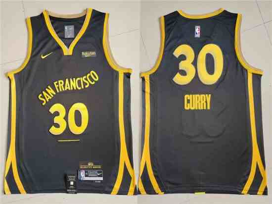 Golden State Warriors #30 Stephen Curry 2023-24 Black City Edition Swingman Jersey