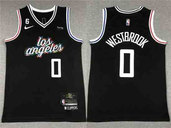 Los Angeles Clippers #0 Russell Westbrook 2022-23 Black City Edition Swingman Jersey