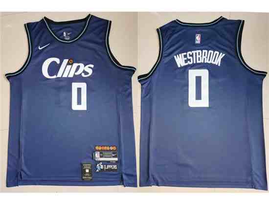 Los Angeles Clippers #0 Russell Westbrook 2023-24 Black City Edition Swingman Jersey