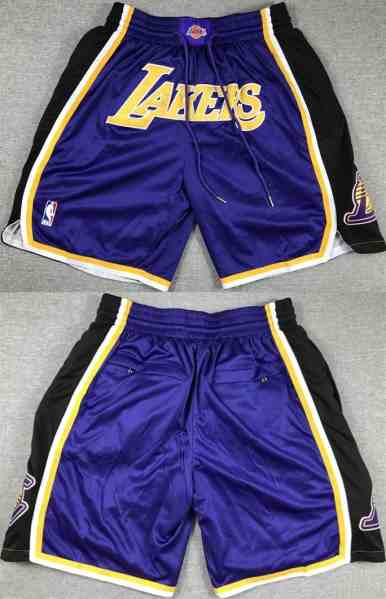 Los Angeles Lakers Purple Black Shorts